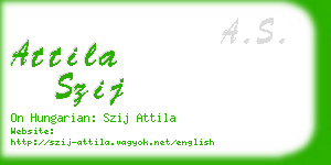 attila szij business card